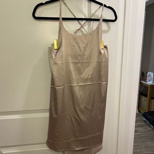 Champagne silk dress